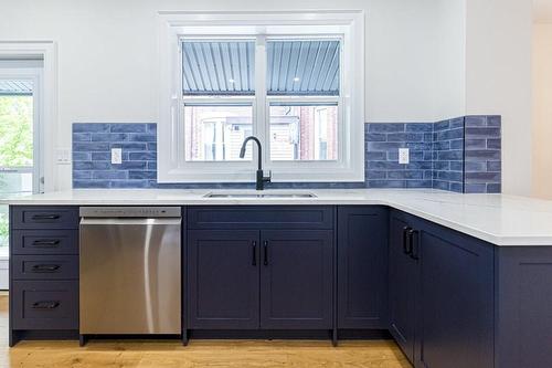 69 Smith Avenue, Hamilton, ON - Indoor Photo Showing Kitchen With Double Sink