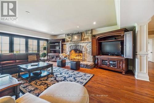 5652 Steeles Ave W, Milton, ON - Indoor Photo Showing Living Room With Fireplace