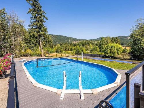 6299 Cherry Creek Rd, Port Alberni, BC - Outdoor With In Ground Pool With Deck Patio Veranda With Backyard