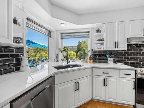 6299 Cherry Creek Rd, Port Alberni, BC - Indoor Photo Showing Kitchen With Double Sink