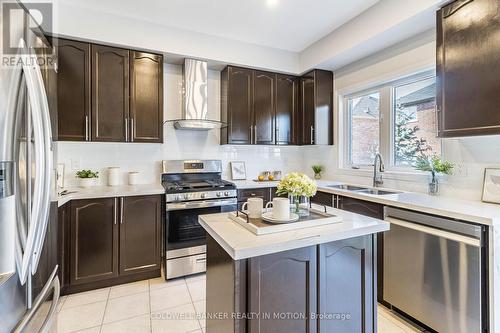 28 Fallharvest Ave, Brampton, ON - Indoor Photo Showing Kitchen With Double Sink