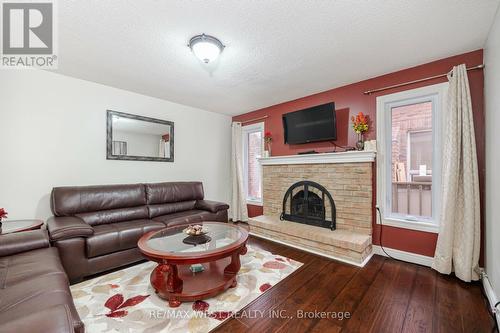 54 Abelard Ave, Brampton, ON - Indoor Photo Showing Living Room With Fireplace