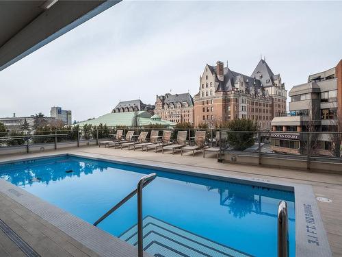 1002-708 Burdett Ave, Victoria, BC - Outdoor With In Ground Pool