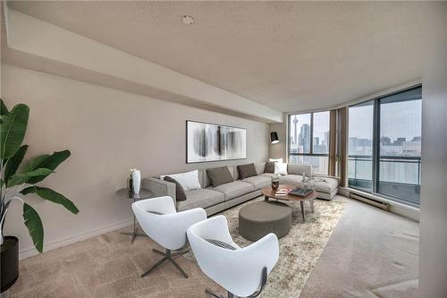 virtually staged - 38 Elm Street|Unit #3112, Toronto, ON - Indoor Photo Showing Living Room