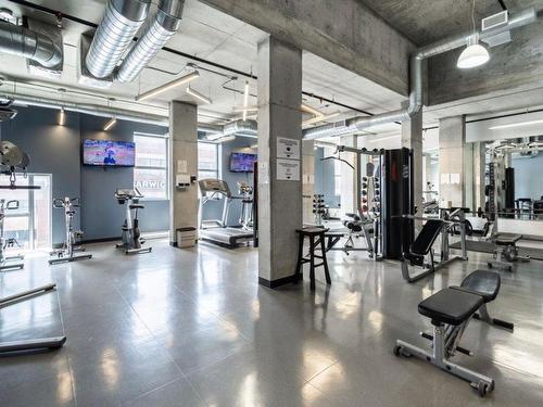 Exercise room - 614-1045 Rue Wellington, Montréal (Le Sud-Ouest), QC - Indoor Photo Showing Gym Room