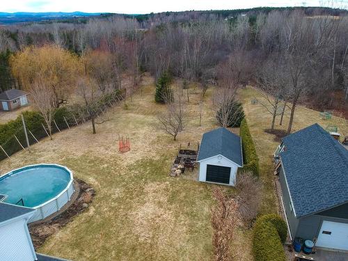 Photo aÃ©rienne - 3160 Ch. Galvin, Sherbrooke (Fleurimont), QC - Outdoor With Above Ground Pool With View