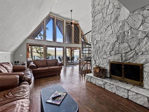 9027 Planet Mine Road, Kamloops, BC - Indoor Photo Showing Living Room With Fireplace