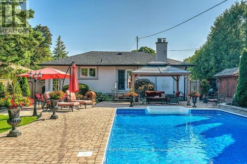 371 Strathcona Dr, Burlington, ON - Outdoor With In Ground Pool With Deck Patio Veranda With Backyard