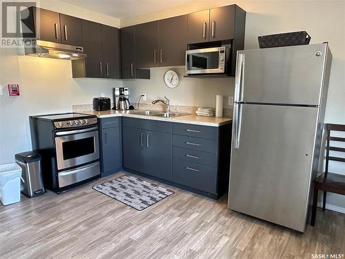 27 1250 Aaro Avenue, Elbow, SK - Indoor Photo Showing Kitchen With Double Sink