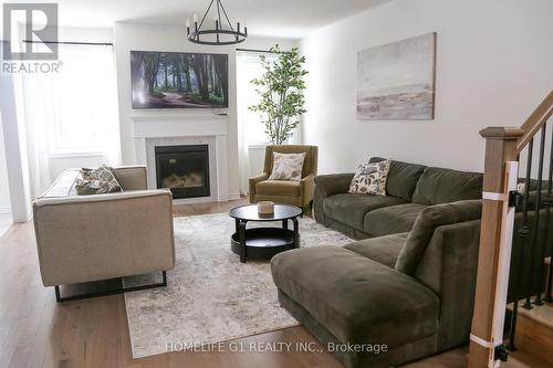 115 Petch Ave, Caledon, ON - Indoor Photo Showing Living Room With Fireplace