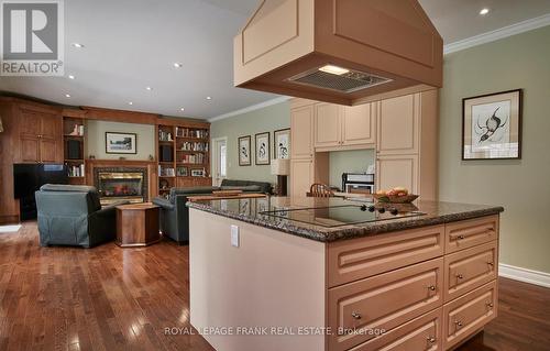75 Woodbridge Circle, Scugog, ON - Indoor Photo Showing Kitchen With Fireplace
