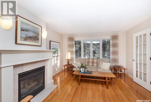2 Harvard Crescent, Saskatoon, SK - Indoor Photo Showing Living Room With Fireplace