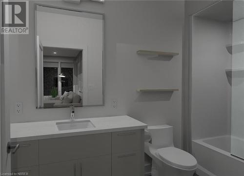 4pc bath lower level - 18 Kenreta Drive, North Bay, ON - Indoor Photo Showing Bathroom