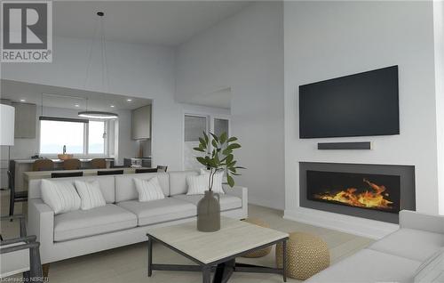 18 Kenreta Drive, North Bay, ON - Indoor Photo Showing Living Room With Fireplace