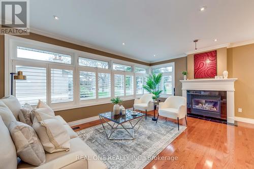 1216 Holton Heights Dr, Oakville, ON - Indoor Photo Showing Living Room With Fireplace