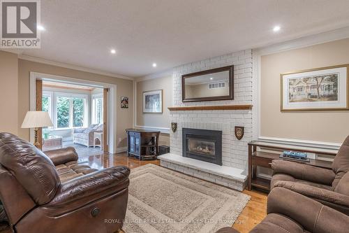 1210 Beechgrove Cres, Oakville, ON - Indoor Photo Showing Living Room With Fireplace