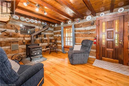 443 Centre Diagonal Road, South Bruce Peninsula, ON - Indoor Photo Showing Living Room With Fireplace