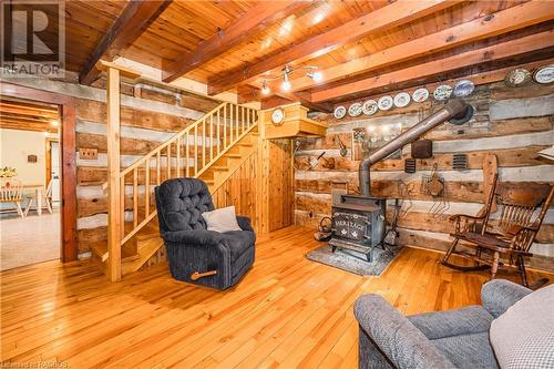 443 Centre Diagonal Road, South Bruce Peninsula, ON - Indoor Photo Showing Other Room With Fireplace