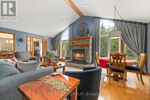 39 Woods Road, Madoc, ON - Indoor Photo Showing Living Room With Fireplace