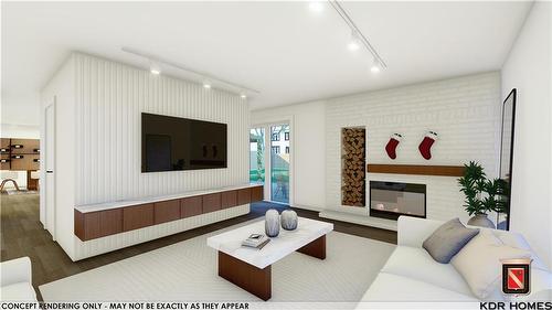 67 Dunbar Crescent, Winnipeg, MB - Indoor Photo Showing Living Room With Fireplace