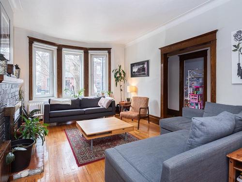 Salon - 3459  - 3461 Av. Walkley, Montréal (Côte-Des-Neiges/Notre-Dame-De-Grâce), QC - Indoor Photo Showing Living Room With Fireplace