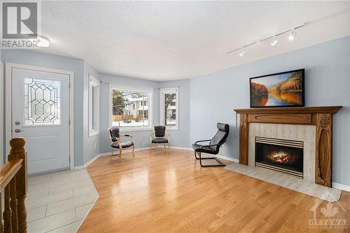 91 Alon Street, Stittsville, ON - Indoor Photo Showing Living Room With Fireplace