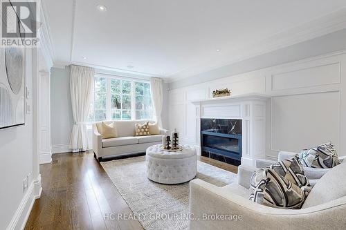 136 Kilbarry Rd, Toronto, ON - Indoor Photo Showing Living Room With Fireplace