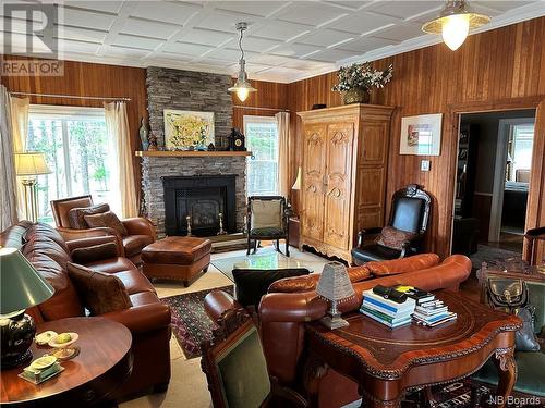 38 Front Road, Bay Du Vin, NB - Indoor Photo Showing Living Room With Fireplace
