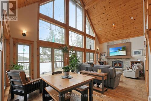 1064 Green Gables Rd, Minden Hills, ON - Indoor Photo Showing Living Room With Fireplace