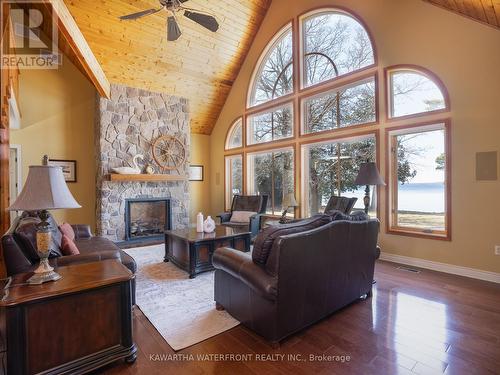 15 Balsam Park Road, Kawartha Lakes, ON - Indoor Photo Showing Living Room With Fireplace