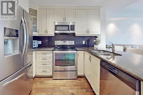 #304 -205 Lakeshore Rd W, Oakville, ON - Indoor Photo Showing Kitchen With Double Sink