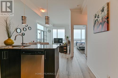 1609 - 840 Queens Plate Drive, Toronto, ON - Indoor Photo Showing Kitchen With Double Sink