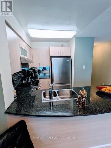 #606 -105 Victoria St, Toronto, ON - Indoor Photo Showing Kitchen With Double Sink