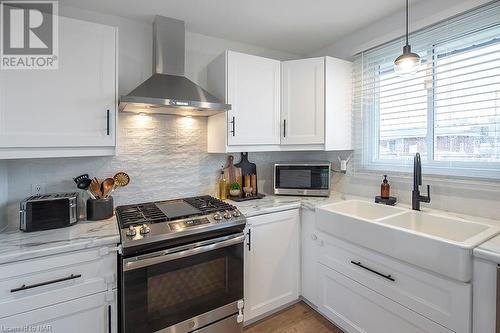 24 Madison Street, Fort Erie, ON - Indoor Photo Showing Kitchen With Double Sink