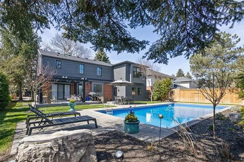 915 Condor Drive, Burlington, ON - Outdoor With In Ground Pool With Deck Patio Veranda With Backyard