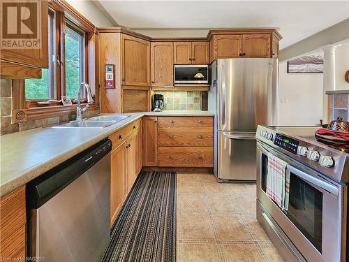 1440 Highway 6, South Bruce Peninsula, ON - Indoor Photo Showing Kitchen With Double Sink