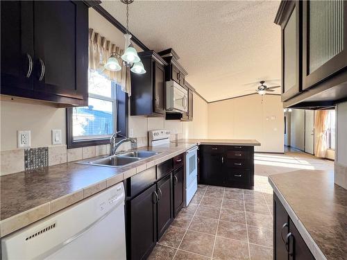 123 Highland Park, Brandon, MB - Indoor Photo Showing Kitchen With Double Sink