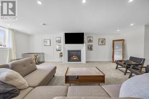8360 English Church Road, Hamilton, ON - Indoor Photo Showing Living Room With Fireplace