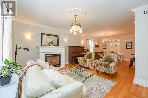 57 Elizabeth Street S, Brampton, ON - Indoor Photo Showing Living Room With Fireplace