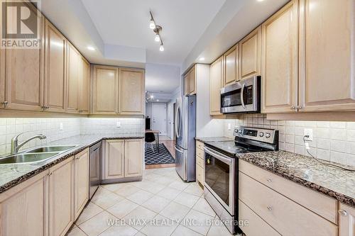 2318 - 5233 Dundas Street W, Toronto, ON - Indoor Photo Showing Kitchen With Stainless Steel Kitchen With Double Sink With Upgraded Kitchen