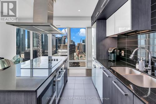 #2302 -8 The Esplanade Ave, Toronto, ON - Indoor Photo Showing Kitchen With Double Sink With Upgraded Kitchen