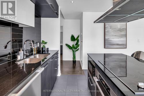 #2302 -8 The Esplanade Ave, Toronto, ON - Indoor Photo Showing Kitchen With Double Sink