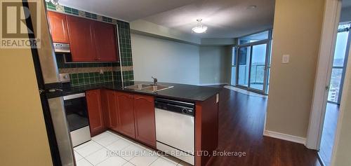 #2207 -9 George St N, Brampton, ON - Indoor Photo Showing Kitchen With Double Sink