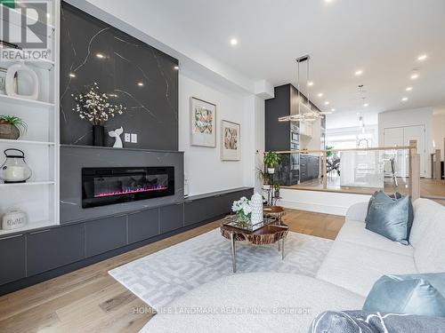 196 Audrey Avenue, Toronto (Birchcliffe-Cliffside), ON - Indoor Photo Showing Living Room With Fireplace