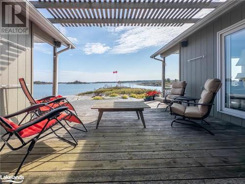 Large deck - 278 Island C, Carling, ON - Outdoor With Body Of Water With Deck Patio Veranda With Exterior
