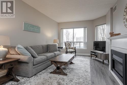 #219 -2075 Amherst Heights Dr, Burlington, ON - Indoor Photo Showing Living Room With Fireplace