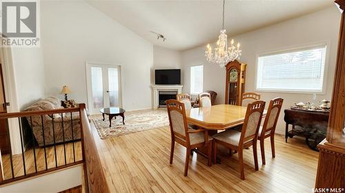 115 Anne Street, Wawota, SK - Indoor Photo Showing Dining Room With Fireplace
