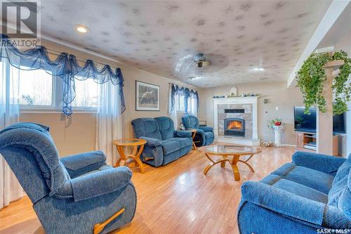 107 2Nd Street W, Pierceland, SK - Indoor Photo Showing Living Room With Fireplace