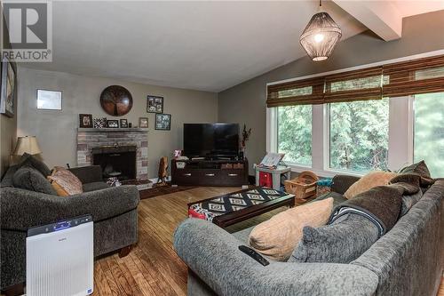 1739 Oriole Drive, Sudbury, ON - Indoor Photo Showing Living Room With Fireplace