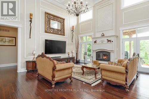 7645 16Th Sideroad, King, ON - Indoor Photo Showing Living Room With Fireplace